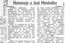 Homenaje a José Menéndez.  [artículo]