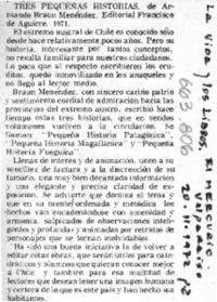 Tres pequeñas historias.  [artículo]