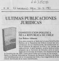 Últimas publicaciones jurídicas.