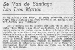 Se van de Santiago Las tres Marías.