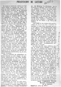 Presentación de Lautaro  [artículo] Iván Carrasco Muñoz.