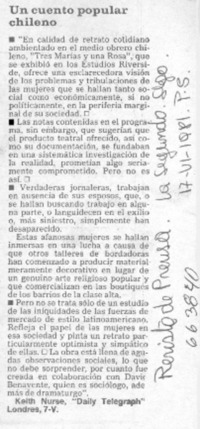 Un cuento popular chileno.