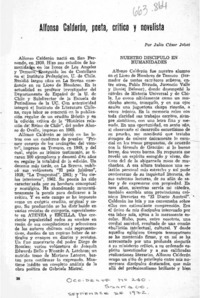 Alfonso Calderón, poeta, crítico y novelista  [artículo] Julio César Jobet.