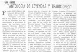 Antología de leyendas y tradiciones