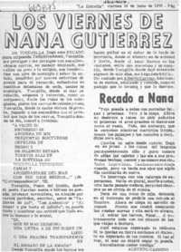 Los viernes de Nana Gutiérrez  [artículo] Alberto Carrizo.
