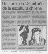 Un Libro con 12 mil años de la escultura chilena.