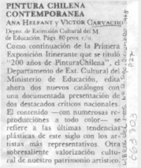 Pintura chilena contemporanea.