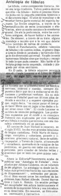 Antología de fábulas.