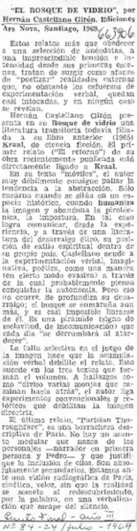 El bosque de vidrio".  [artículo]