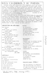 Lila Calderón y su poesía.
