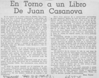 En torno a un libro de Juan Casanova