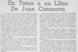 En torno a un libro de Juan Casanova