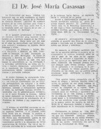 El Dr. José María Casassas.