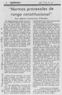 Normas procesales de rango constitucional