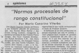 Normas procesales de rango constitucional