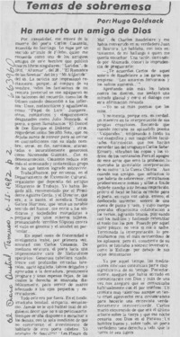 Ha muerto un amigo de Dios