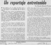 Un reportaje entretenido