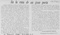 En la ruta de un gran poeta