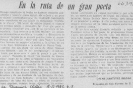 En la ruta de un gran poeta