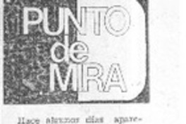 Punto de mira  [artículo] Ernesto Vásquez Méndez.