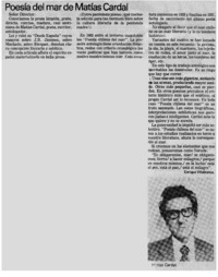 Poesía del mar de Matías Cardal