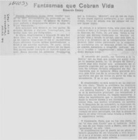 Fantasmas que cobran vida