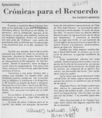 Crónicas para el recuerdo