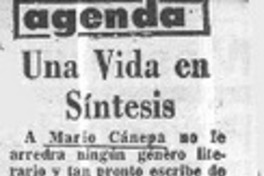 Una vida en síntesis  [artículo] Juan Rubén Valenzuela.