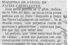 Mariposa de fuego, de Anitza Castelletto