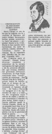 Crónicas para el recuerdo