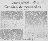 Crónica de recuerdos