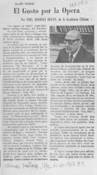 El gusto por la ópera