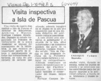 Visita inspectiva a Isla de Pascua.  [artículo]