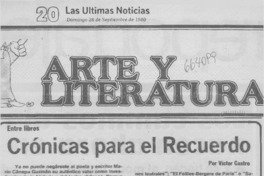 Crónicas para el recuerdo