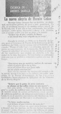 La nueva alegría de Hernán Cañas