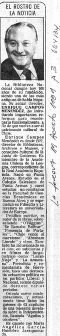 El Rostro de la noticia.  [artículo]