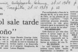 El sol sale tarde en otoño.