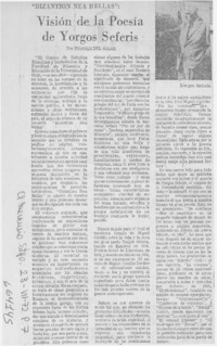 Visión de la poesía de Yorgos Seferis