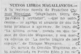 Nuevos libros magallánicos