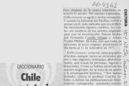 Diccionario histórico de Chile.