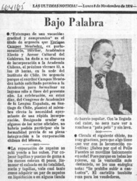 Bajo palabra.  [artículo]