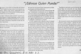 "¡Sálvese quien pueda!"