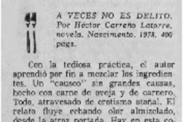 A veces no es delito