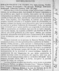 Horacio Walker y su tiempo.