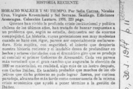 Horacio Walker y su tiempo.