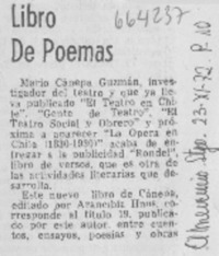 Libro de poemas.