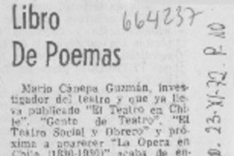 Libro de poemas.
