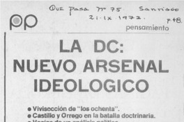 La DC, nuevo arsenal ideológico