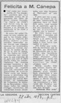 Felicita a M. Cánepa