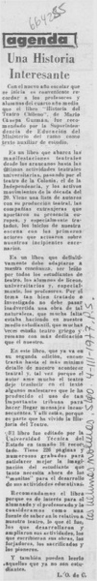 Una historia interesante